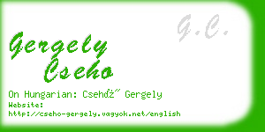 gergely cseho business card